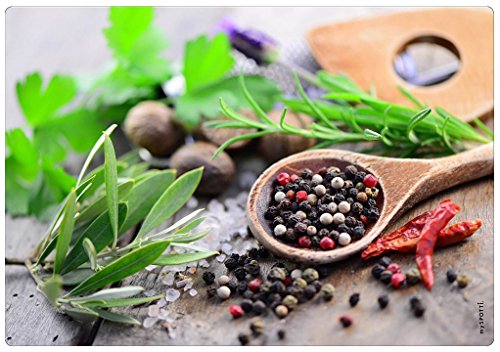 mySPOTTI moderner Spritzschutz Motiv Salt & Peper Salz und Pfeffer Aluminium Küche Herd Kochfeld