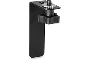 Pronomic MCA-120 Mikrofonhalterung für Cajon (wird direkt am Korpus befestigt, stufenlose Justierung, 3/8" Gewinde, inkl. 3 Klettstreifen) Schwarz