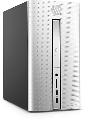 HP Pavilion (510-p160ng) Desktop PC (AMD Quad-Core A10-9700 APU, 8 GB RAM, 1 TB HDD, AMD Radeon R7-Grafikkarte, SuperMulti-DVD-Brenner mit Ultra-Slim-tray, FreeDOS 2.0) silber - 3