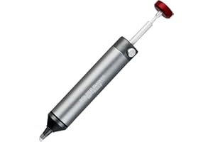 FrogBro Entlötpumpe mit Hoch Temperaturbeständige Silikondüse, Hochwertiger Gehäuse aus Aluminium, Lötsauger Stärkere Saugkraft, Unverzichtbares Zubehör für professionelle Schweißer