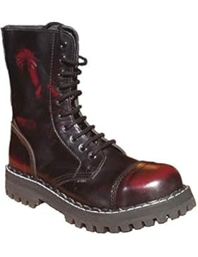 Steels 10 Loch Boots Burgund Rub