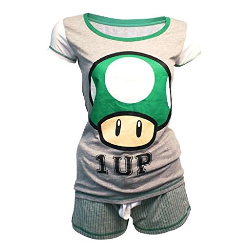 Womens-ufficiale-Super-Mario-Bros-1-Shortama-pigiama-set-Nintendo