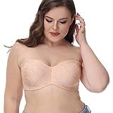 Ayigedu Women's Strapless Bras Plus Size Underwired Push Up Multiway Non Padded Comfort Bra