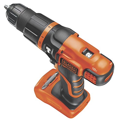 Black + Decker 18V Lithium-Ionen 2-Gang Akku-Schlagbohrschrauber, 10 Drehmomentstufen, ohne Akku und Ladegerät, BDCH188N - 3
