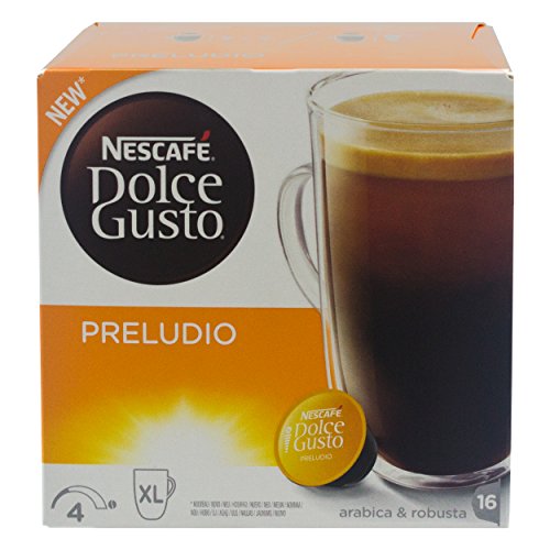 Preisvergleich Produktbild Nescafé Dolce Gusto Preludio, Kaffee, Kaffeekapsel, Grosse Kaffeebecher Portion, 16 Kapseln