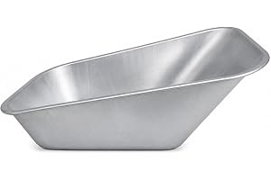 110L Wheelbarrow Body Tray Replacement – Universal Fitting Galvanised Steel Pan, Heavy Duty Metal Barrow Tray for Garden, Far