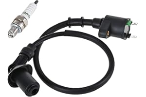 Trkimal Universal Ignition Coil + Spark Plug for GY6 50cc-150cc Taotao Motorcycle ATV Scooter Moped Go Kart