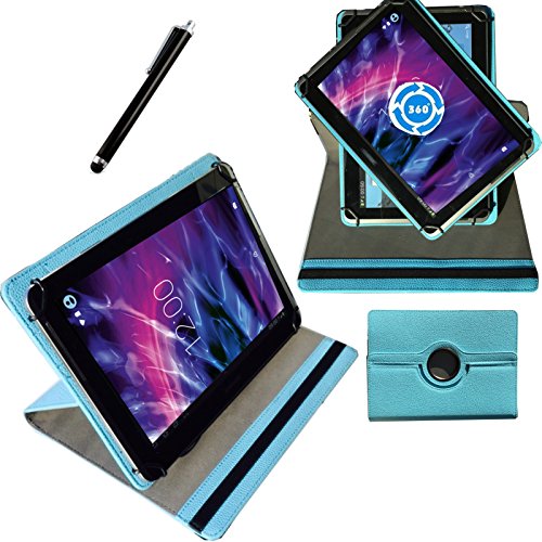 360° 7 Zoll TÜRKIS Tablet Tasche Schutz Hülle Etui für ARCHOS 70 Xenon Color