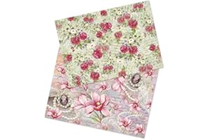 Ideen mit Herz - 2 hojas papel de arroz de precioso decoupage, DIN A4, 2 diseños diferentes, vintage, Navidad, etc.
