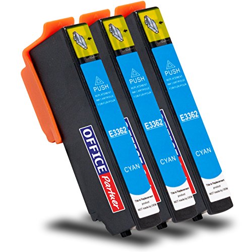 3x cyan kompatible Druckerpatrone für Epson T3362 XL mit Chip - passend für Epson Expression Premium XP-530, XP-540, XP-630 Series, XP-635, XP-640, XP-645, XP-830, XP-900
