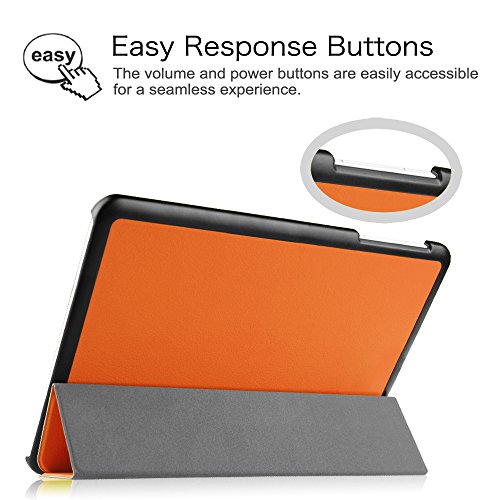 Fintie Samsung Galaxy Tab E 9.6 Hülle Case – Ultra Schlank Superleicht Ständer Smart Shell Cover Schutzhülle Etui Tasche für Samsung Galaxy Tab E T560N / T561N 24,3 cm (9,6 Zoll) Tablet-PC, Orange - 6