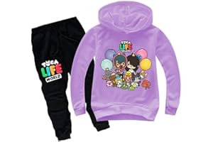 CHAORWE Niños Chándal Niños Niñas Sudadera con Capucha Conjunto Tops y Pantalones Ropa Niños Sudaderas Traje