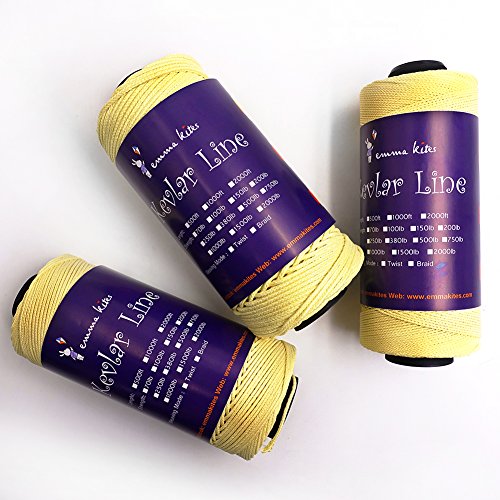 EMMAKITES 70lb 300Meter Twisted Kevlar Kite String on a Roll for Single Line Kite Flying Outdoor Living Tactical Fishing