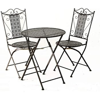 Amazon.de: Terrassen Set aus Eisen Antik Design besteht aus 1 Tisch und