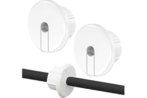 FULETOOYE 2pcs Wall Bushing for Ethernet Cable, Wall Through Adapter, Wall Grommets Wall Wire Through Wall Hole Cover Bushings for 1 inch Wall Hole, Desk Table Furniture Wire Hole (White)