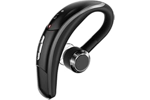 COSMUSIS Oreillette Bluetooth 4.1 sans Fil en Voiture Kit d'oreillette Bluetooth avec Microphone Réduction du Bruit d'appel CVC 6.0, 280H d'Autonomie Casque d'écoute sans Fil, pour Bureau/Conduite (Sliver)