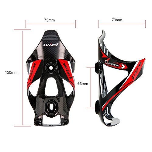 MakeTheOne Carbon Fiber Fahrradflaschenhalter Trinkflaschenhalter Lightweight Wasserflaschenhalter Hochwertig Halterung Flasche Fahrrad für Fahrrad MTB & Road Nur 26g - 4