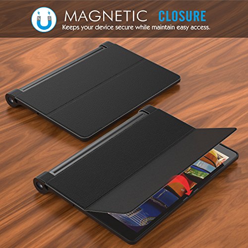 MoKo Lenovo YOGA Tab3 Plus 10.1 Hülle – Ultra Leightweight Slim Schutzhülle Smart Cover für Lenovo YOGA Tab 3 Plus (YT-X703F) 10.1 Zoll 2016, Schwarz (nicht für Yoga Tab 3 10.1) - 3