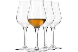 Krosno Coffret cadeau verres à brandy & cognac snifter dégustation rhum | Lot de 4 | 110 ml | Collection Avant-garde | Pour maison, restaurants & cuisine | Va au lave-vaisselle | Cristal sans plomb