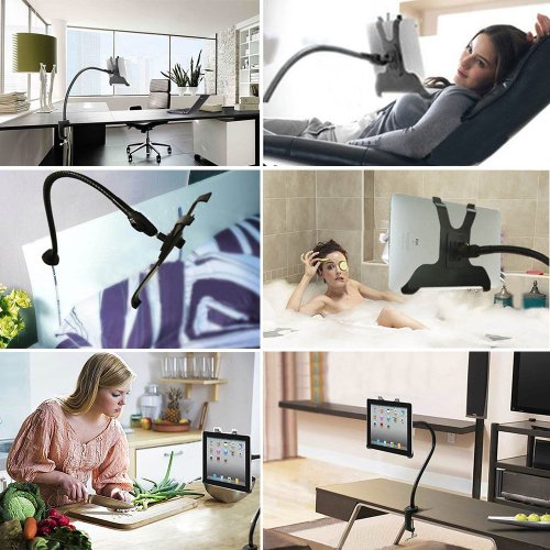 Xcellent Globale Faule flexible Schreibtisch-Tabelle 360 Grad-360 Desktop-Ständer Lazy Bed Tablet Halter Halterung für iPad Samsung Air 5 Schwarz - 6