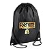 Produktbild SMG® fortnite schwarz gold Schlacht Royale Dog Tag Turnbeutel, Schwimmtasche, Gymnastikbeutel, Kordelzug, Tasche, wasserabweisend