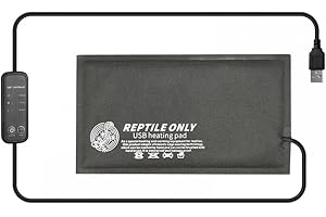 DONGKER Reptilien Heizmatte, USB 5V Reptil Wärmematte, Terrarium Temperatur Heizkissen Amphibien Pet Mat Wärmer Bett Matte für Schlangen-/Eidechsen-/Frosch-Terrarium