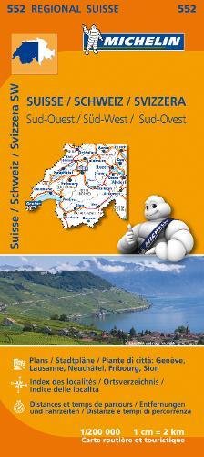 Télécharger Suisse Sud-Ouest - Michelin Regional Map 552 Livre eBook France