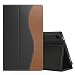 Produktbild MoKo Hülle für All-New Amazon Fire HD 8 Tablet (7th & 8th Generation – 2017 & 2018 Modell) - Kunstleder Ständer Schutzhülle Smart Cover mit Stift-Schleife, Schwarz/Braun