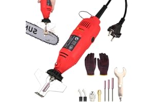 BEFITERY Kit per affilare catene per motoseghe a batteria 180W Affilatrice per smerigliatrice per catene a mano per utensili per affilare mulini elettrici (rosso)