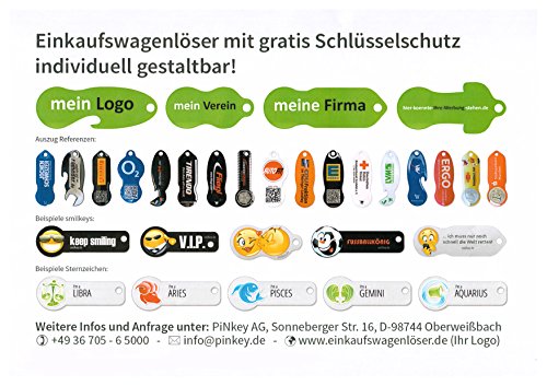 1 Stück Einkaufswagenchip / Einkaufswagenlöser Metall->mit 12 Monaten Schlüsselschutz (1) - 9
