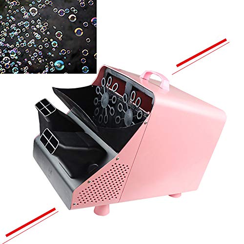 Strawberry MáQuina De Burbujas De Doble Rueda De 2.4L / MáQuina De Burbujas Profesional / MáQuina De Burbujas De Efecto De Escenario / ÁNgulo Ajustable, Bodas, Disco, Etapas, Navidad