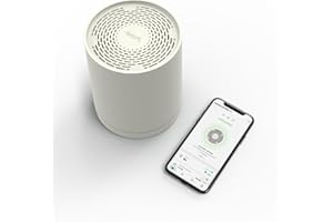 Radoff Sense - Air Quality Monitor e Misuratore Radon con Rilevatore CO2, COV, PM, Compatibile con Alexa - Gadget per Smart Home con Sensore Temperatura Wifi, Umidità Ambiente e Pressione Atmosferica