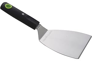 Cook'in garden - Spatola Bilanciata e Magnetica Corta - Inox e Manico Soft Touch - Accessorio Ideale per Barbecue e Plancha a Gas - Utensile da Cucina per Esterni