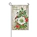 Produktbild interestprint Winter Nieswurz Blume Lange Polyester Garten Flagge Banner 30,5 x 45,7 cm, Christmas bird Fahne Deko für Hochzeit Jahrestag Home Outdoor Garden Decor
