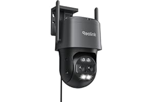 Reolink 4K Security Camera Outdoor WiFi 6, Dual Lens 6X Hybrid Zoom, Plug-in 360 PTZ Camera Auto Tracking, Smart AI Detection, 8MP Color Night Vision, TrackMix WiFi Grey