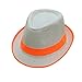 Produktbild Venmo Unisex Männer Frauen Strand Strohhut Jazz Trilby Fedorahut Gangstermütze Sommerhut Panama Sonnenhut Webart Stroh Hut mit Sonnenschutz Hats 56-58cm (Orange)