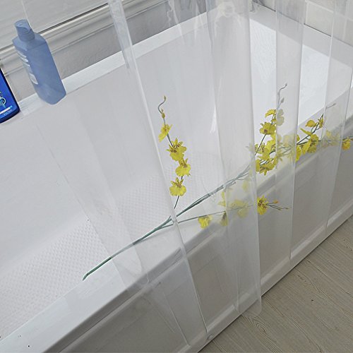 Badezimmerzubehör Hochwertiger Duschvorhang Wasserdichter Duschvorhang – Transparent Weiß ( größe : 150 wide*180 high ) - 3