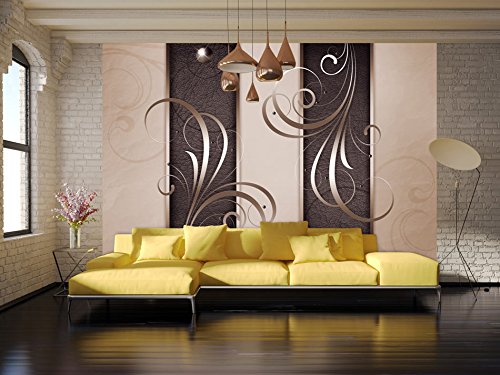 FOTOTAPETE 350×245 cm – VLIES TAPETE PREMIUM – PROFI QUALITÄT – 3 Farben zur Auswahl – Top moderne Wanddeko – Wandbilder XXL – Riesen Wandbild – Top Design Tapete – Neue exklusive Edition mit noch besser Druckauflösung – Deutsches Premium Vlies – Abstrakt Ornament a-A-0087-a-c - 2