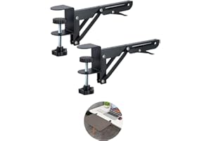 Niciksty Zacisk przedłużający na biurko (deska nie jest dołączona) do składanej tacy do szuflady na klawiaturę, podpórka na nadgarstek, uchwyt do komputera, czarny