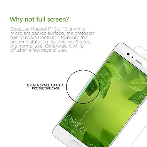 [2 Stück]Huawei P10 Panzerglas Schutzfolie, EUGO 9H Hartglas Schutzfolie Displayschutz für Huawei P10 – Transparent - 6