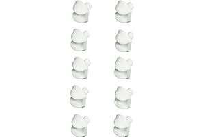 cyclingcolors 10 x wsporniki do półek szklanych 4 mm 5 mm 6 mm biały uchwyt wspornik półki kołki do półek (6,5 mm)