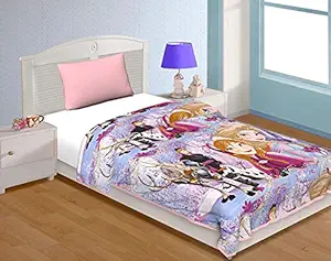 Roman Homes Microfiber Design Print only Single Bed Reversible ac Blanke/ ac Dohar/Quilt (Single Bed, Frozen)