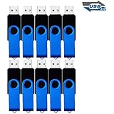Memory Stick 4 GB 2.0 10 Stück Pack von HOFOUND Für PC, Auto, Fernsehen und Redner (Schwarz/Blau)