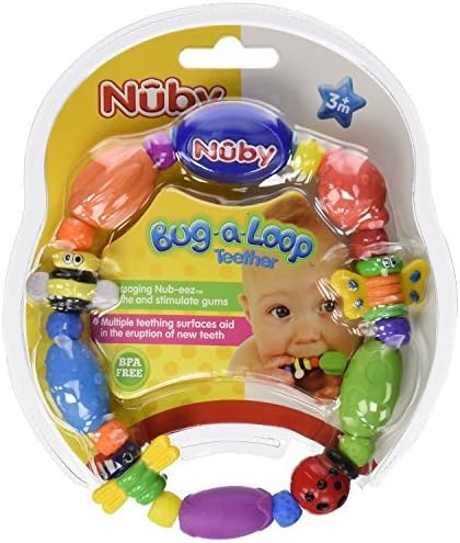 Nuby Bug A Loop Teether Bead, Colors May Vary - 2 Pack Size: 2 Pack, Model: 478-2, Newborn & Baby Supply