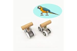 SOBOTOO Pattini a rotelle per pappagalli Bird Intelligence Training Interactive Giocattoli per African Grey Cockatoo Ara (L)