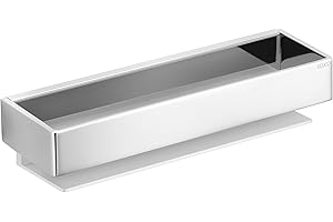 Keuco Duschkorb aus Metall, silber und hochglanz-verchromt, verdeckte Befestigung, 9,5x30x6,7cm, Wandmontage in der Dusche, Duschablage Edition 11