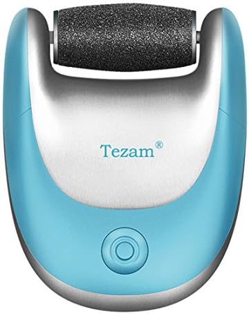 Tezam Rechargeable Electric Callus Remover with 2 Roller Heads to Remove Hard, Cracked, Dead Skin Fast ,Professional Pedicure Foot File at Home, USB charging