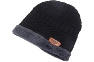 FISHSHOP Cappello Uomo invernale Berretto Uomo con sciarpa in Maglia，Cappello e Sciarpa Set Invernale，usati per abbinare vestiti, ciclismo, sci Aspettare