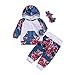 Produktbild Beikoard Baby Neugeborenes Kleidung Set 3er Set Kleidung Neugeborenes Baby Mädchen Floral Tops Hoodie Hosen Outfits