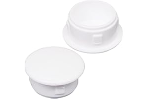 SKIR'CO Tapones de Plástico Blanco de 15 mm - 40 Unidades para Agujeros de Taladro, Muebles y Tornillos
